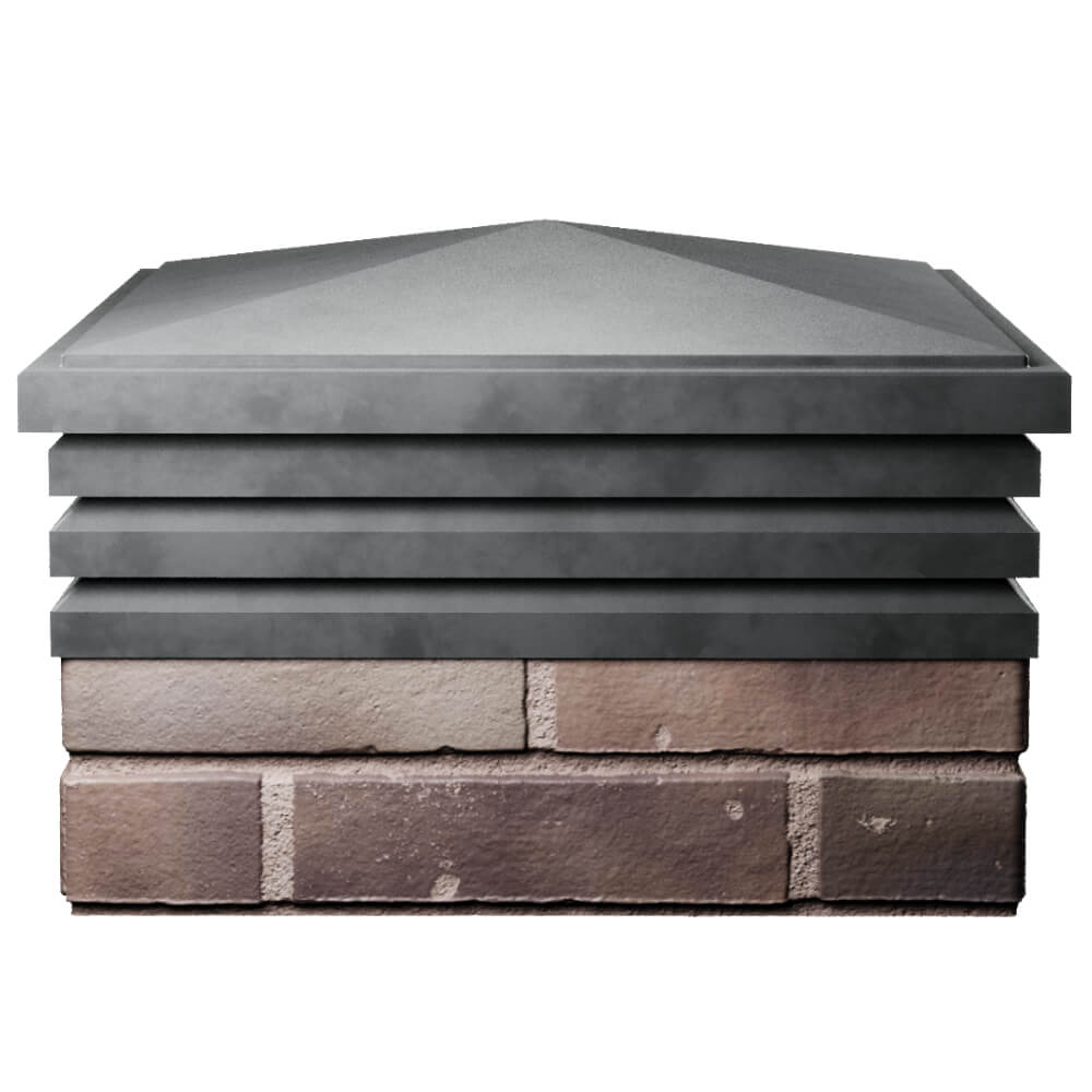 Колпак Zking Бона ХайТек Серый на столб 2х2 кирпича (513х513мм) Иваново фото