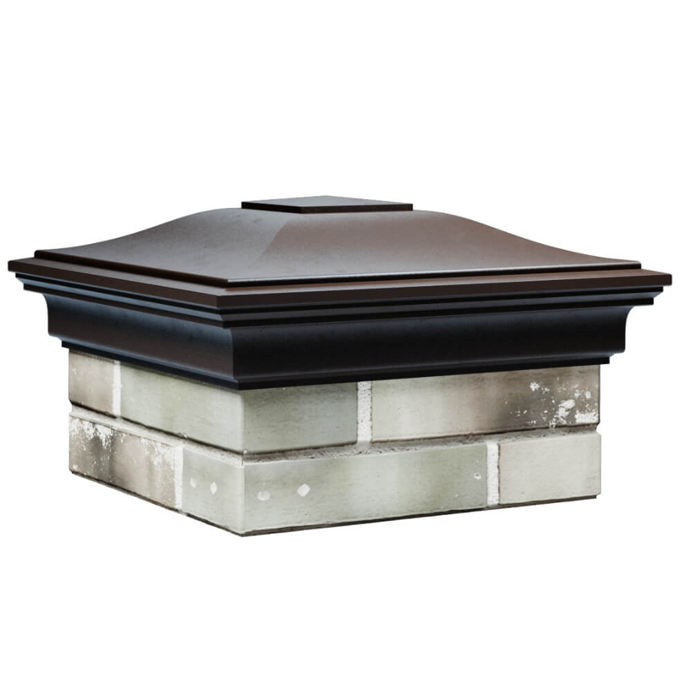 Колпак Zking Монблан Коричневый на столб 1.5х1.5 кирпича (385х385мм) в Иваново фото