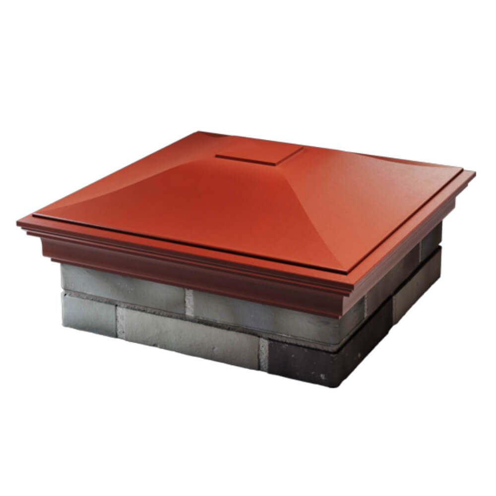 Колпак Zking Монблан Красный на столб 2х2 кирпича (515х515мм) в Иваново фото