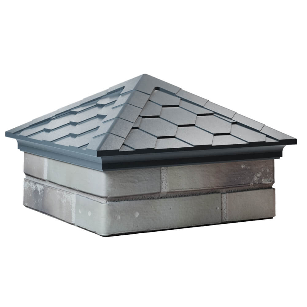 Колпак Zking Эверест Серый на столб 1.5х1.5 кирпича (390х390мм) в Иваново фото