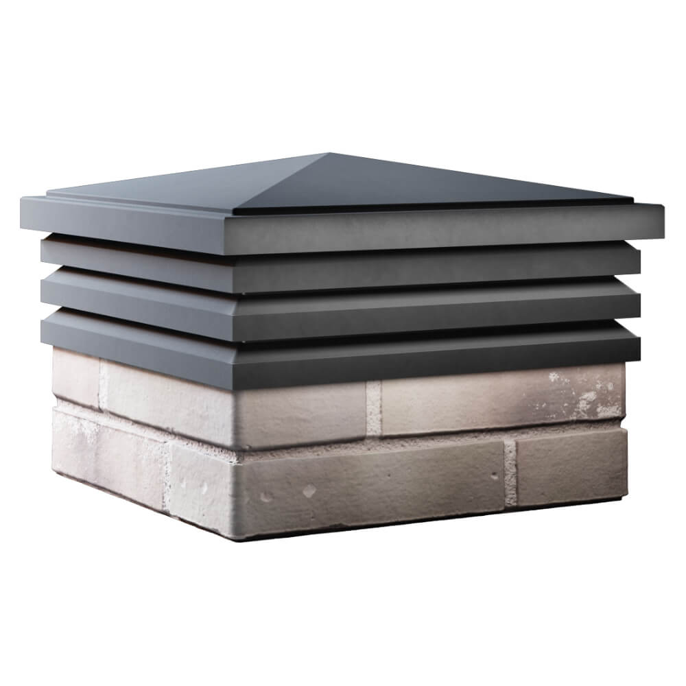 Колпак Zking Бона ХайТек Серый на столб 1.5х1.5 кирпича (385х385мм) в Иваново фото