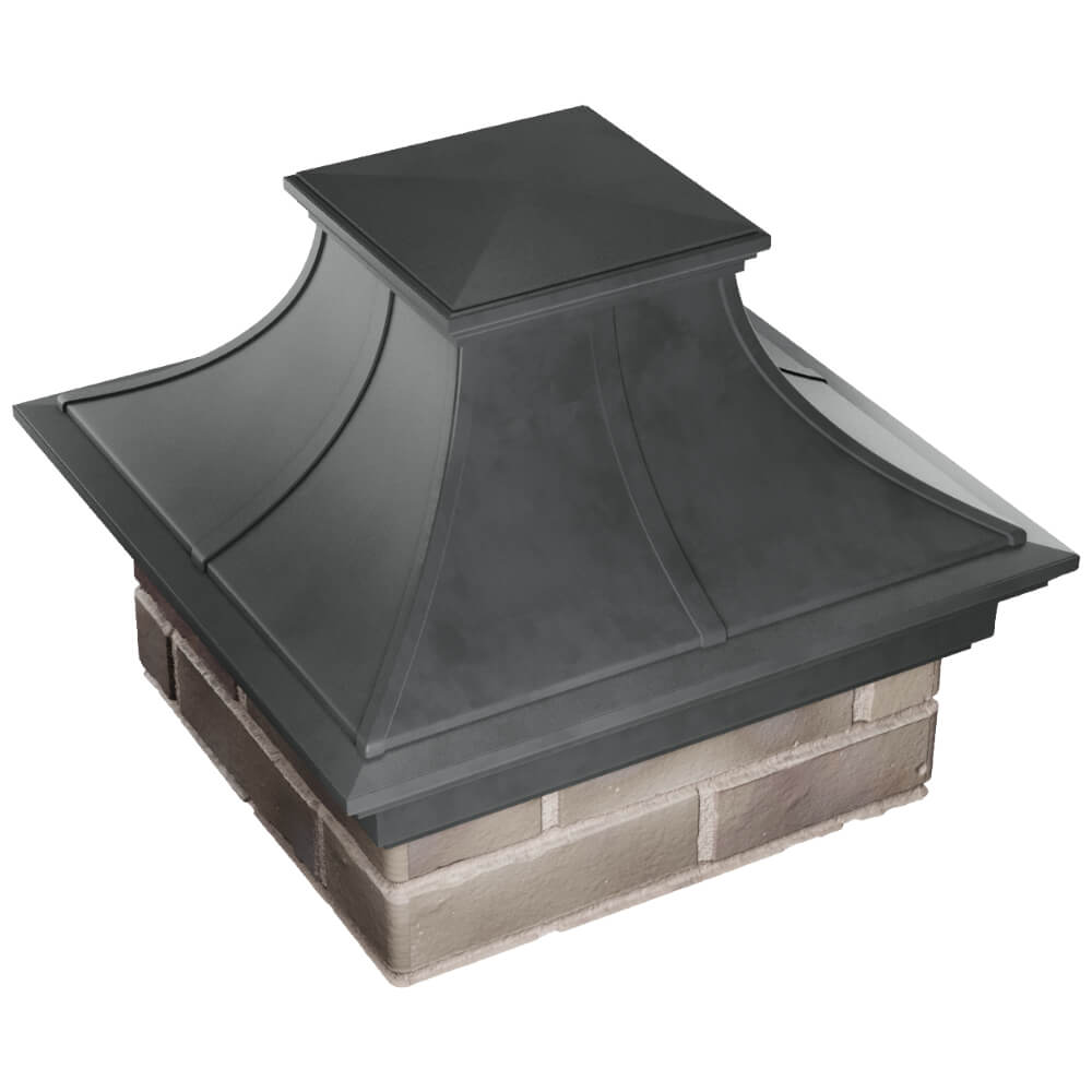 Колпак Zking Монблан Премиум Серый на столб 1.5х1.5 кирпича (385х385мм) в Иваново фото