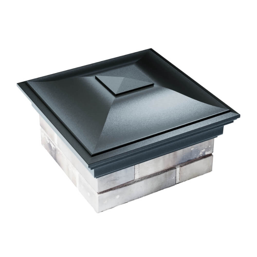 Колпак Zking Монблан Черный на столб 1.5х1.5 еврокирпича 0.7НФ (355х355мм) в Иваново фото