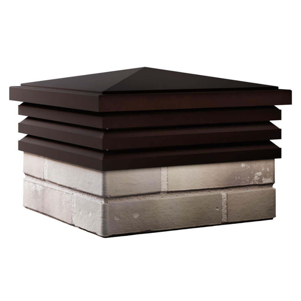 Колпак Zking Бона ХайТек Коричневый на столб 1.5х1.5 кирпича (385х385мм) в Иваново фото