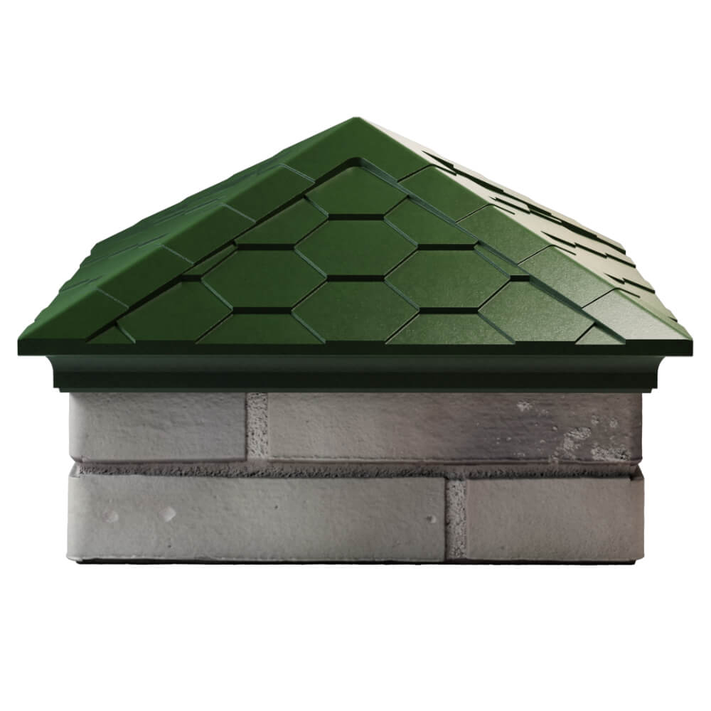 Колпак Zking Эверест Зеленый на столб 1.5х1.5 кирпича (390х390мм) Иваново фото